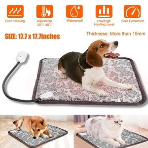 Pet Heating Pad Dog Cat Electric Heating Mat Waterproof Adjustable Warming Blanket - 1 of 4