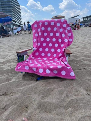  DOMIKING Polka Dot Beach Towels Oversized Microfiber