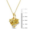 EVERLY JEWELRY | Yellow Plated Sterling Silver 5 1/2 CT TGW Citrine White Topaz Fashion Pendant With Chain, 18-inch - 2 of 4