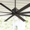 65" Minka Aire Modern Outdoor Ceiling Fan with Remote Control Coal Iron Wet Rated for Patio Exterior House Home Porch Gazebo Barn - 2 of 4