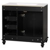 36" Bathroom Vanity with Sink, Freestanding White Cabinet with Gold Hardware, Ceramic Top, Flip Drawer, Soft-Close Doors - 3 of 4