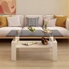 Coffee Tables Rectangular, Coffee Tables Contemporary With Tempered Glass Tabletop And Mdf Layer, Coffee Tables Modern-Cuddlewood - 3 of 4