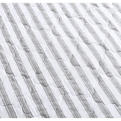 Gray Cotton Reversible Daybed Cover Set with Shams
