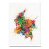 Trademark Fine Art -Michael Tompsett 'Colombia Paint Splashes Map' Canvas Art - 2 of 3