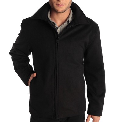 Alpine Swiss Grant Men’s Wool Jacket – 28" James Dean Style Bomber with Zippered Pockets