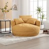 KTMBDW Round Chaise Longue Chair, Modern 50-inch Upholstered Chenille Deep Seat Circle Single Cloud Floor Sofa Chair for Living Room - 2 of 4