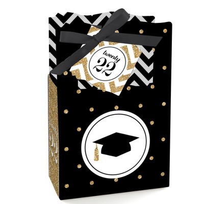 Big Dot of Happiness Gold Tassel Worth The Hassle - 2022 Graduation Party Favor Boxes - Set of 12