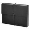 Universal Poly Index Card Box, Holds 100 4 x 6 Cards, 4 x 1.33 x 6, Plastic, Black/Blue, 2/Pack - 3 of 4