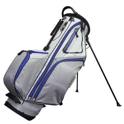 Revelation Golf Admiral Deluxe Stand Bag 4-Way Top - Grey / White / Royal