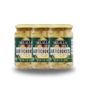DeLallo Marinated Quartered Artichokes, 12 Ounce Jar, 3 Pack, All Natural - 1 of 4