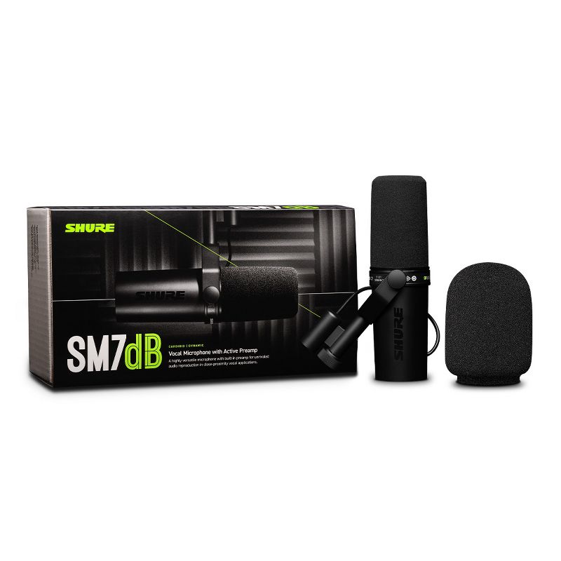 Shure SM7dB Cardioid Dynamic Vocal Microphone with Built-In Active Preamp, 4 of 16