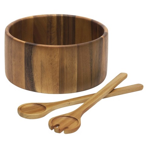 Lipper International Acacia Salad Bowl With Salad Servers Target