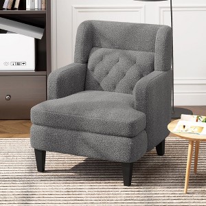 28.75"W Upholstered Accent Chair, Tufted Armchair for Living Room and Bedroom 4B -Christopher Knight Home - 1 of 4