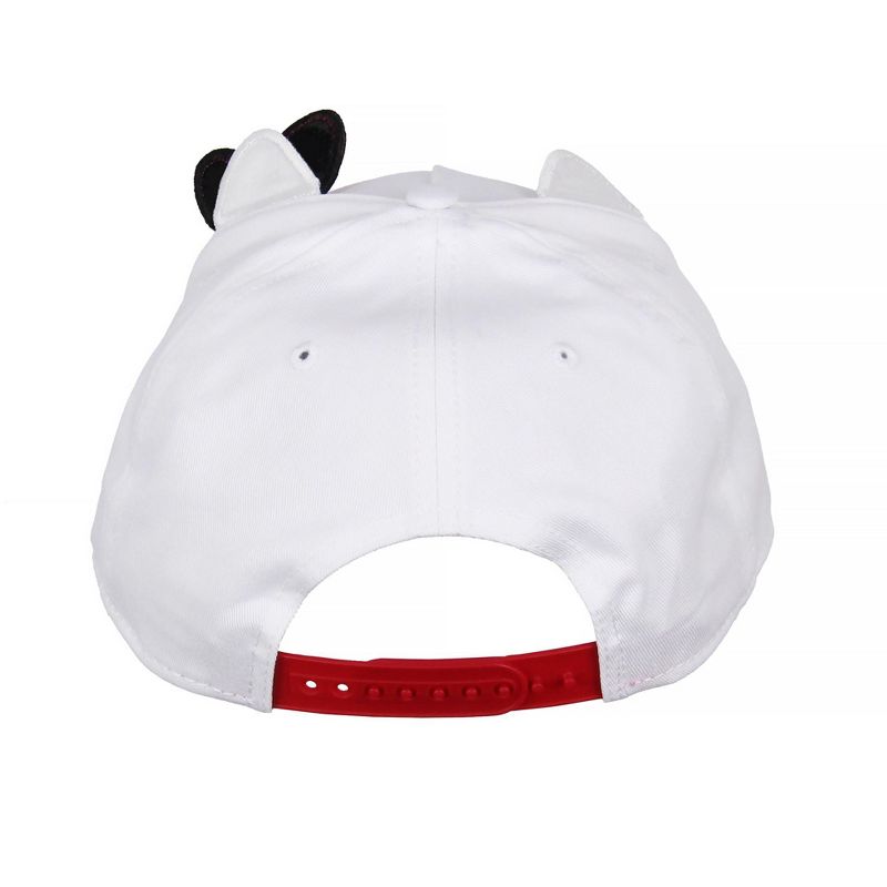 Hello Kitty Embroidered Face Whiskers Adult Snapback Hat With 3D Ears And Bow White, 5 of 6