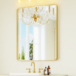 Wall-Mounted Mirror Rectangle Bathroom Vanity Mirrors Framed Mirrors Aluminum Framed Bathroom Mirror - 1 of 4