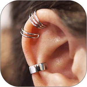 Ear Cuffs Non Piercing Ear Cuff Earrings for Women Trendy Clip on Cartilage Earring Stacks Non Pierced - 1 of 4