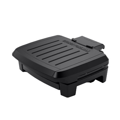 George Foreman Fully Submersible Grill, NEW Dishwasher Safe, Wash the Entire Grill, Easy-to-Clean Nonstick, Black/Grey