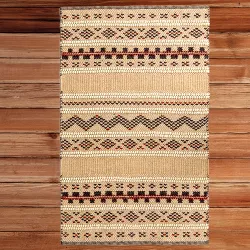 1'10"x1'10" Rectangle Woven Accent Rug Multicolored - DEERLUX