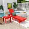 WestinTrends Ashore Modern Poly Reclining Chaise Lounge With Wheels plus side table included - 2 of 4