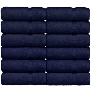 BC BARE COTTON Luxury Hotel & Spa Towel Turkish Cotton Washcloths - Dobby Border (13x13 Inches) - 1 of 4
