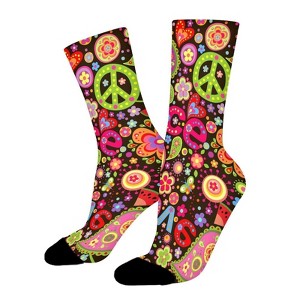 Colorful Watermelon Women Printed Crew Socks Funny Funky Socks Soft Polyester Novelty Gifts for Artists Men - 1 of 4