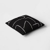 18"x18" Abstract Lines Square Outdoor Throw Pillow Black - Threshold™ - 4 of 4