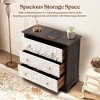 Heynemo Vintage 3 Drawer Dresser, Accent Storage Cabinet with 3 Drawers, Farmhouse Nightstand with Gourd Legs, for Bedroom, Living Room - 3 of 4