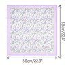 INSPIRE CHIC Women's Floral Stripes Printed Square Cotton Blended Gauze Neck Scarves 1Pc - 3 of 4