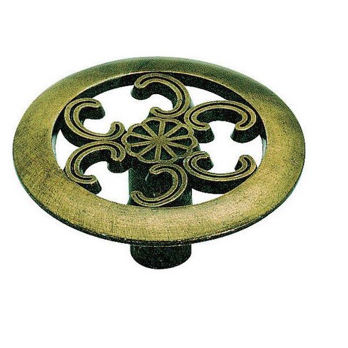 Amerock Allison Round Cabinet Knob 1-1/2 in. D 3/4 in. Antique Brass 1 pk - image 1 of 1