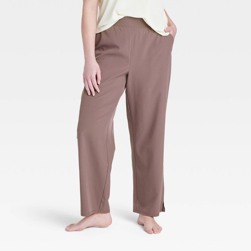 Women's Woven High-Rise Straight Leg Pants - All In Motion™, 3 of 6