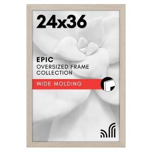Americanflat 24x36 inch Driftwood Poster Frame | Polished Plexiglass. Hanging Hardware Included! - 1 of 4