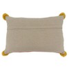 Saro Lifestyle Geometric Embroidered Pillow - Down Filled, 16"x24" Oblong, Multi - 2 of 3