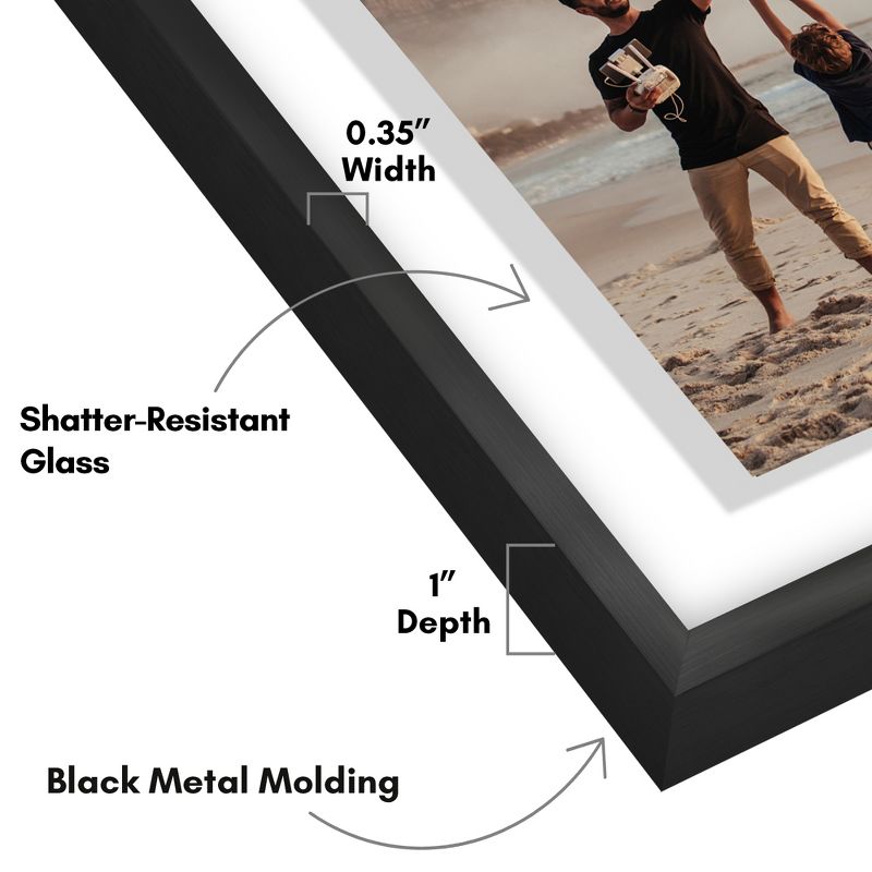 Americanflat Floating Aluminum & Plexiglass Picture Frame, 3 of 9