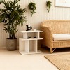 FONTOI Small End Tables Multifunctional Side Table Living Room Sofa Beside Table for Bedroom Office Furniture, Modern, White, 23.75"*11.75"*23.75" - 2 of 4