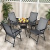 Tangkula Set of 6 Outdoor Patio Folding Chairs Camping Deck Garden Pool Beach W/Armrest - 2 of 4