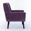 CAVINAS Modern Accent Chair with Wood Legs Upholstered Comfy Armchair with Tufting Reading Chair Accent Chairs for Living Room, Bedroom - 2 of 4