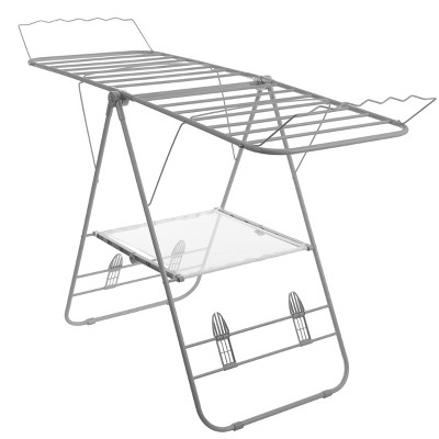 Silver Foldable Stainless Steel Indoor/Outdoor Drying Rack