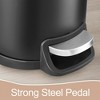 Black Kitchen Trash Can Combo Set, Step Garbage Cans with Lid, 10.6+2.6 Gallon Big Small Trash Can - 4 of 4