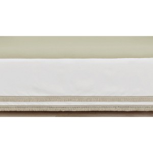 Sweet Jojo Designs Girl Baby Crib Bed Skirt Watercolor Floral Garden White and Taupe - 1 of 3