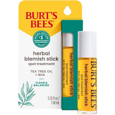 Burt's Bees Clear And Balanced Herbal Blemish Stick - 0.26 Fl Oz : Target