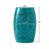 VisioGear Patio End Tables, 18 Inch Outdoor End Table, Decorative Garden Stool for Indoor Outdoor, Modern End Table, Blue, 12.25"*12.25"*18" - 2 of 4