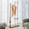 LIVAREEmlen 70" Tall Industrial Coat Rack for Entryway,Double Layer Hanger for Coats, Hats, Bags, Scarves, Shoes Storage,Heavy Duty - 2 of 4