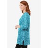 Woman Within Plus Size Perfect Printed Three-Quarter-Sleeve Scoopneck Tunic - 4 of 4