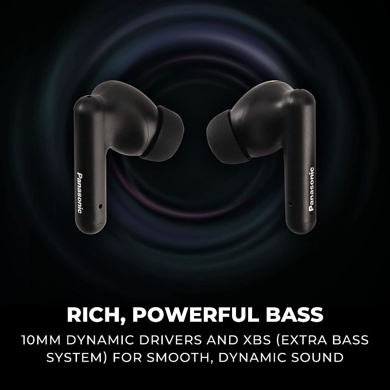 Panasonic ErgoFit True Wireless Earbuds, Bluetooth 5.3 in Ear Headphones with XBS Powerful Bass, Charging Case – RZ-B110W, 5 of 8
