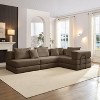 TiramisuBest Oversized 118.2" Modular L-Shaped Sectional Sofa, Upholstered Floor Couch with 6 Pillows for Living, Bedroom, Apartment, Light Grey - 2 of 4