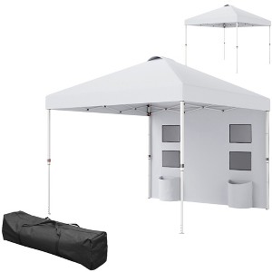 Aghana Digitals 10x10 Pop Up Canopy Tent, UPF50+ Instant Sun Shelter with Sidewall Storage Pockets, - 1 of 4