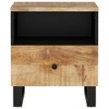 vidaXL Cabinet Storage Accent Nightstand End Table for Bedroom Solid Wood - Light Wood Set of 2 - 4 of 4
