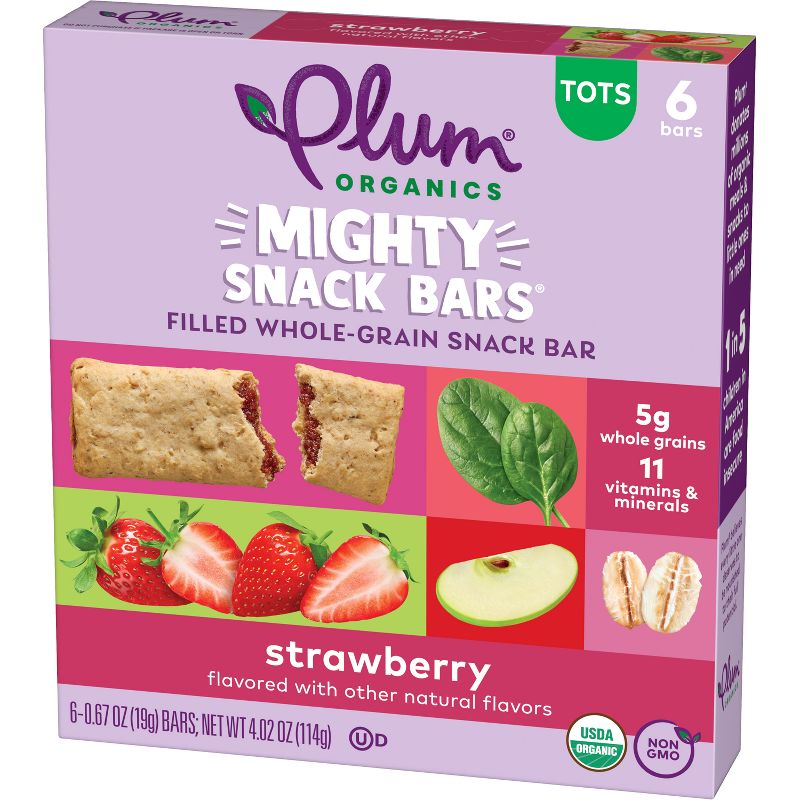 Plum Organics Mighty Snack Bars - Strawberry - 0.67oz/6ct, 5 of 14