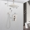 LOVMOR 12"Ceiling Mounted Shower System Combo Set with Handheld and 12"Shower head,Chrome - 4 of 4