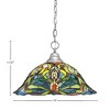 Toltec Lighting Any 1 - Light Pendant in  Brushed Nickel with 19" Kaleidoscope Art Glass Shade - 2 of 2